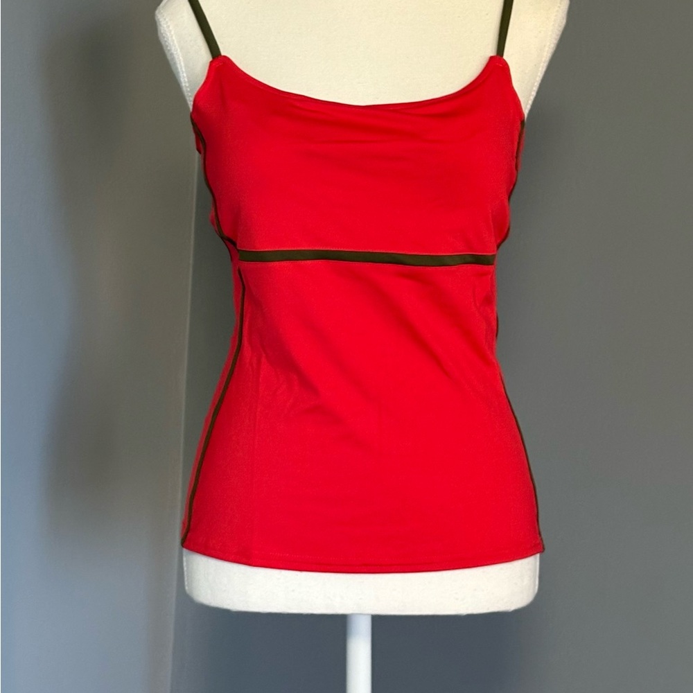 inPhorm's Women’s Active Sports Yoga Top. Orange & Khaki. Small. NWT. MSRP-$85